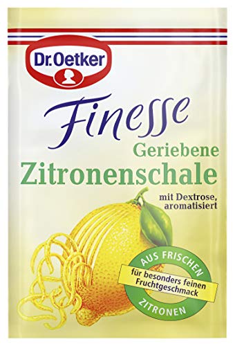 Dr. Oetker Finesse Geriebene Zitronenschale, 11er Pack (22 x 6g) von Dr. Oetker