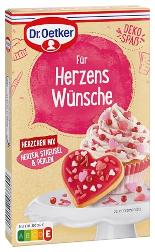 Dr. Oetker Für Herzens Wünsche Herzchen Mix 4er Pack, 4 x 60 g Zucker-Dekor-Mix zum liebevollen Verzieren von Gebäcken und Desserts für besondere Momente Dr. Oetker Für Herzens Wünsche Herzchen Mix 4er Pack, 4 x 60 g Zucker-Dekor-Mix zum liebevollen Verzieren von Gebäcken und Desserts für besondere Momente von Dr. Oetker