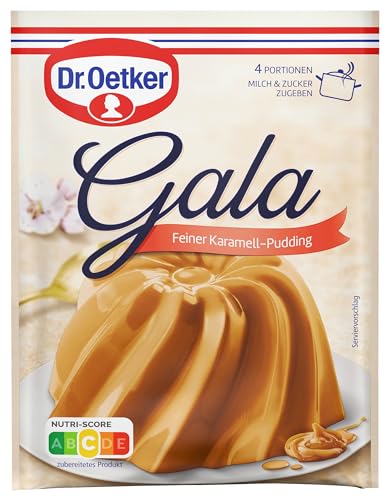 Dr. Oetker Gala Karamell: Puddingpulver zur Zubereitung eines feinen Puddings für leckeren Dessert-Genuss, 11er Pack von Dr. Oetker