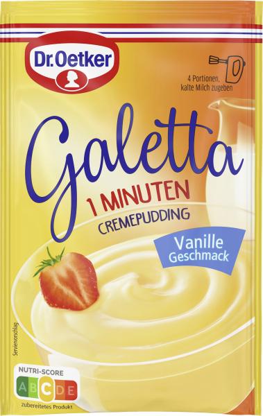 Dr. Oetker Galetta 1 Minuten Cremepudding Vanille Dr. Oetker Galetta 1 Minuten Cremepudding Vanille von Dr. Oetker