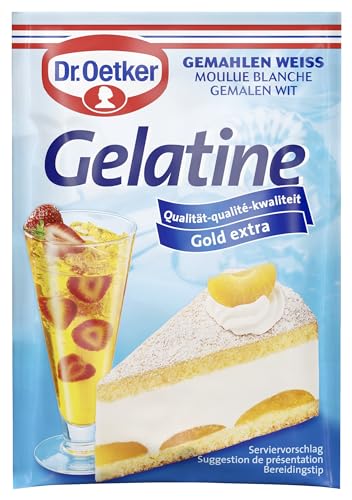 Dr. Oetker Gelatine gemahlen weiß 11er Pack, 11 x 3er Pack, je Tüte 9 g, Speisegelatine als Gelier- & Bindemittel beim Kochen und Backen, für Kuchen, Desserts uvm. Dr. Oetker Gelatine gemahlen weiß 11er Pack, 11 x 3er Pack, je Tüte 9 g, Speisegelatine als Gelier- & Bindemittel beim Kochen und Backen, für Kuchen, Desserts uvm. von Dr. Oetker