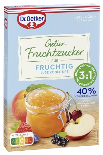 Dr. Oetker Gelier-Fruchtzucker, 6 x 350 g, Gelier-Fruchtzucker mit Zucker und Süßungsmitteln, zum Selbermachen von Konfitüren, Marmeladen & Gelees, fruchtig süß, 40% weniger Kalorien, vegan Dr. Oetker Gelier-Fruchtzucker, 6 x 350 g, Gelier-Fruchtzucker mit Zucker und Süßungsmitteln, zum Selbermachen von Konfitüren, Marmeladen & Gelees, fruchtig süß, 40% weniger Kalorien, vegan von Dr. Oetker