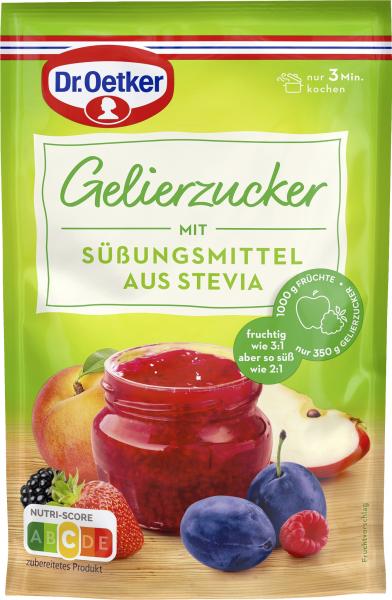 Dr. Oetker Gelierzucker mit Süßungsmittel aus Stevia Dr. Oetker Gelierzucker mit Süßungsmittel aus Stevia von Dr. Oetker