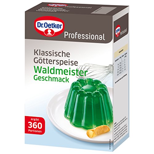 Dr. Oetker Professional Götterspeise mit Waldmeister-Geschmack, Götterspeisenpulver in 1 kg Packung von Dr. Oetker