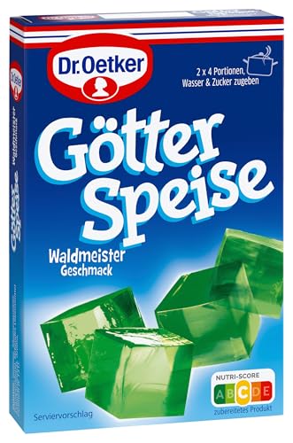 Dr. Oetker Götterspeise zum Kochen Waldmeister-Geschmack 12er Pack, 12 x 25,2 g Dessertpulver für Wackelpudding mit Waldmeister-Geschmack von Dr. Oetker