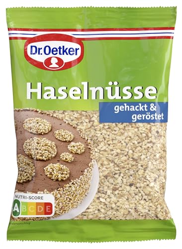 Dr. Oetker Haselnüsse gehackt 5er Pack, 5 x 100 g Beutel, geröstete und zerkleinerte Haselnüsse, zum Backen und Dekorieren von Kuchen, Torten & Desserts, verzehrfertig, vegan Dr. Oetker Haselnüsse gehackt 5er Pack, 5 x 100 g Beutel, geröstete und zerkleinerte Haselnüsse, zum Backen und Dekorieren von Kuchen, Torten & Desserts, verzehrfertig, vegan von Dr. Oetker