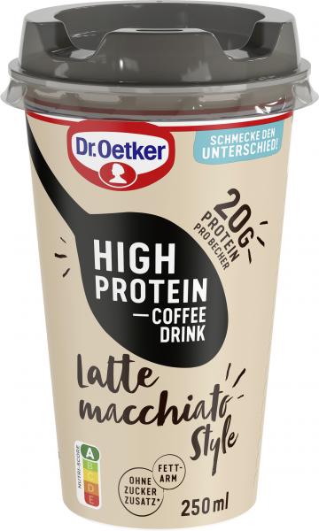 Dr. Oetker High Protein Coffee Drink Latte Macciato Style von Dr. Oetker