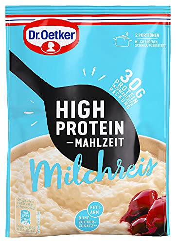 Dr. Oetker High Protein Mahlzeit – proteinreicher Milchreis als Hauptmahlzeit oder als Protein Snack. Dr. Oetker High Protein Mahlzeit – proteinreicher Milchreis als Hauptmahlzeit oder als Protein Snack. von Dr. Oetker