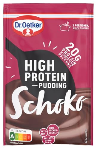 Dr. Oetker High Protein-Pudding-Pulver Schoko 10er Set: Leckeres Dessert oder Protein Snack für den Genuss zwischendurch (10 x 58g) von Dr. Oetker