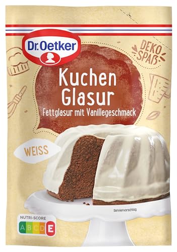 Dr. Oetker Kuchenglasur Weiß mit Vanillegeschmack, 150 g, zum Überziehen von Gebäcken, Desserts, Früchten und Eis Dr. Oetker Kuchenglasur Weiß mit Vanillegeschmack, 150 g, zum Überziehen von Gebäcken, Desserts, Früchten und Eis von Dr. Oetker