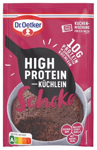 Dr. Oetker Kuchenmischung High Protein Küchlein Schoko 10er Set – Protein-Snack mit Schoko-Geschmack (10 x 50g) von Dr. Oetker