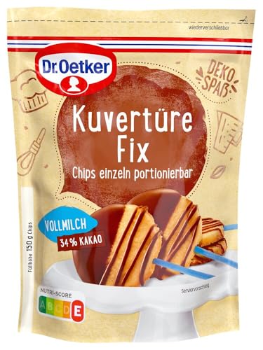 Dr. Oetker Kuvertüre Fix Vollmilch 4er Pack (4 x 150g) von Dr. Oetker