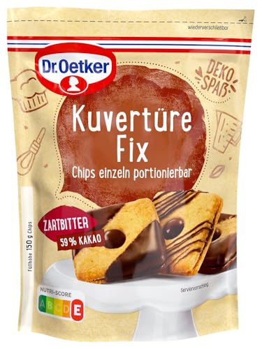 Dr. Oetker Kuvertüre Fix Zartbitter 4er Pack (4 x 150g) von Dr. Oetker