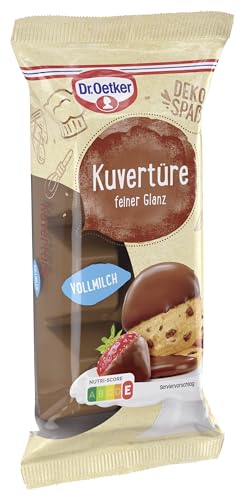 Dr. Oetker Kuvertüre Vollmilch, 6 x 150 g, Vollmilchschokoladen-Kuvertüre zum Schmelzen und Backen, ideal zum Füllen und Überziehen von Kuchen, Gebäck & Desserts, einfach portionierbar Dr. Oetker Kuvertüre Vollmilch, 6 x 150 g, Vollmilchschokoladen-Kuvertüre zum Schmelzen und Backen, ideal zum Füllen und Überziehen von Kuchen, Gebäck & Desserts, einfach portionierbar von Dr. Oetker