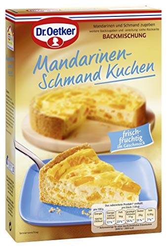 Dr. Oetker Mandarinen-Schmand Kuchen, 4 x 460 g, Backmischung für Schmand-Kuchen mit fruchtig-frischem Geschmack, einfache Zubereitung & gelingsicheres Backen Dr. Oetker Mandarinen-Schmand Kuchen, 4 x 460 g, Backmischung für Schmand-Kuchen mit fruchtig-frischem Geschmack, einfache Zubereitung & gelingsicheres Backen von Dr. Oetker