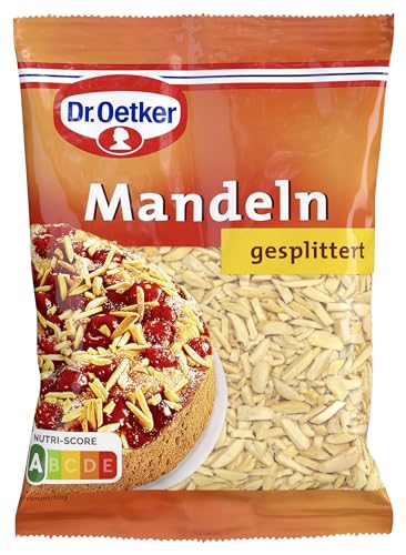 Dr. Oetker Mandeln gesplittert 5er Pack, 5 x 100 g, zerkleinerte, süße Mandeln zum Einbacken und Dekorieren von Gebäck, Torten & Desserts, verzehrfertig, vegan Dr. Oetker Mandeln gesplittert 5er Pack, 5 x 100 g, zerkleinerte, süße Mandeln zum Einbacken und Dekorieren von Gebäck, Torten & Desserts, verzehrfertig, vegan von Dr. Oetker