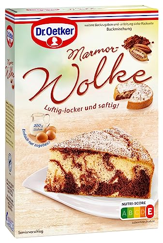 Dr. Oetker Marmor-Wolke, 8 x 455 g, Backmischung für besonders luftig-lockeren Rührkuchen, zum Zubereiten von besonders lockerem und saftigem Marmorkuchen, mit Dekorzucker Dr. Oetker Marmor-Wolke, 8 x 455 g, Backmischung für besonders luftig-lockeren Rührkuchen, zum Zubereiten von besonders lockerem und saftigem Marmorkuchen, mit Dekorzucker von Dr. Oetker