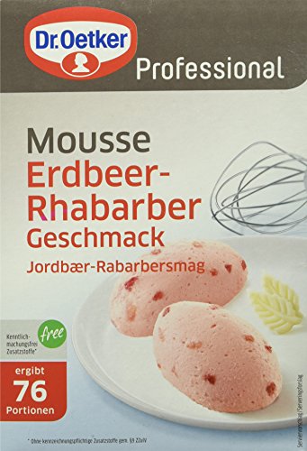 Dr. Oetker Mousse Erdbeer-Rhabarber-Geschmack 1 kg, 1er Pack (1 x 1 kg) von Dr. Oetker