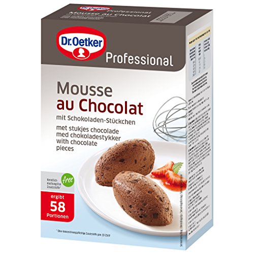 Dr. Oetker Professional Mousse au Chocolat mit Schokoladenstückchen, Dessertpulver in 1 kg Packung von Dr. Oetker