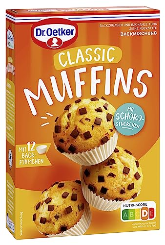 Dr. Oetker Muffins 8er packung, 8 x 380 g, Backmischung für klassischen Rührteig mit Schokostückchen zum Zubereiten von 12 saftigen Muffins, inkl. Papierbackförmchen Dr. Oetker Muffins 8er packung, 8 x 380 g, Backmischung für klassischen Rührteig mit Schokostückchen zum Zubereiten von 12 saftigen Muffins, inkl. Papierbackförmchen von Dr. Oetker