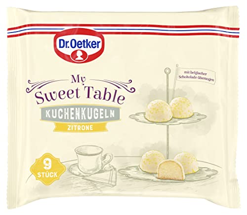 Dr. Oetker My Sweet Table Kuchenkugeln Zitrone 5er Pack fertige Backwaren mit Schokoladen-Überzug und Zuckerdekor als leckerer Snack für zwischendurch (5 x 150g) von Dr. Oetker
