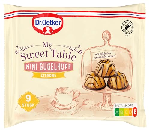 Dr. Oetker My Sweet Table Mini Gugelhupf Zitrone 5er Pack kleiner Kuchengenuss mit saftigem Zitronenrührkuchen und verziert mit belgischer Schokolade von Dr. Oetker