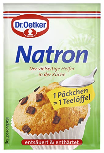 Dr. Oetker Natron, 1 x 5 x 5 g, Natriumhydrogencarbonat zum Entsäuern, als Triebmittel in Backrezepten & zum Enthärten von Kaffee- / Tee-Wasser, vielseitig einsetzbar, vegan Dr. Oetker Natron, 1 x 5 x 5 g, Natriumhydrogencarbonat zum Entsäuern, als Triebmittel in Backrezepten & zum Enthärten von Kaffee- / Tee-Wasser, vielseitig einsetzbar, vegan von Dr. Oetker