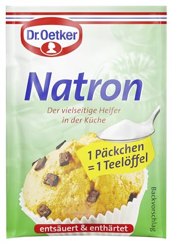 Dr. Oetker Natron 8er Pack, 8 x 5 x 5 g, Natriumhydrogencarbonat zum Entsäuern, als Triebmittel in Backrezepten & zum Enthärten von Kaffee- / Tee-Wasser, vielseitig einsetzbar, vegan Dr. Oetker Natron 8er Pack, 8 x 5 x 5 g, Natriumhydrogencarbonat zum Entsäuern, als Triebmittel in Backrezepten & zum Enthärten von Kaffee- / Tee-Wasser, vielseitig einsetzbar, vegan von Dr. Oetker