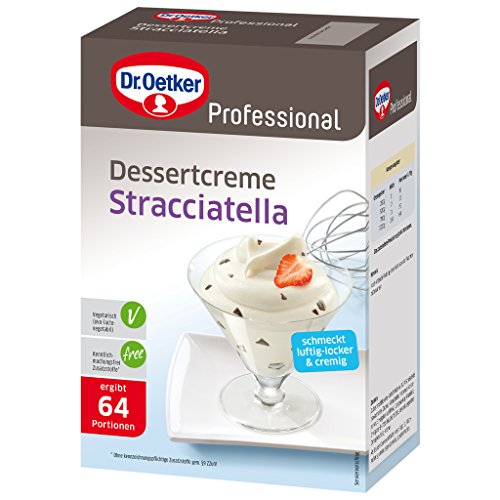 Dr. Oetker Professional Dessertcreme Stracciatella, Dessertpulver in 1 kg Packung von Dr. Oetker