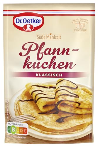 Dr. Oetker Pfannkuchen 13er Pack, 13 x 190g, schnell zubereiteter Nachspeisen-Klassiker zum Anrühren aus Eierkuchenteig von Dr. Oetker