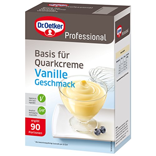 Dr. Oetker Professional Basis für Quarkcreme mit Vanille-Geschmack, Dessertpulver in 1 kg Packung von Dr. Oetker