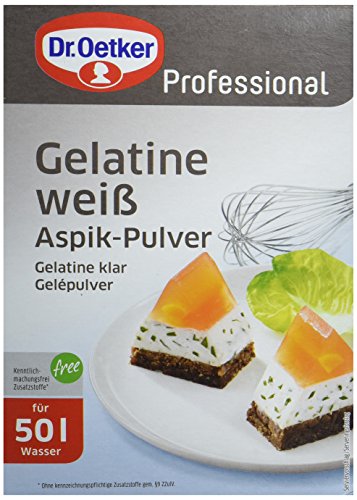 Dr. Oetker Professional Aspik-Pulver, Für Süßes oder Deftiges, 1 x 1 kg, Gelatine, gemahlen von Dr. Oetker