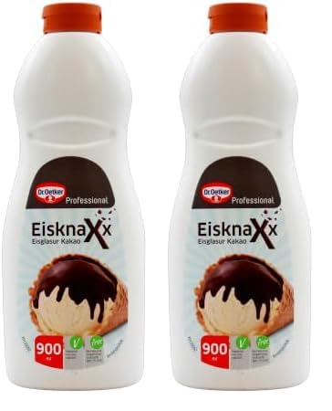 Dr. Oetker Professional Kakao-Eisglasur, EisknaXx, Härtet auf Eis aus, 900 ml Flasche (Packung mit 2) von Dr. Oetker