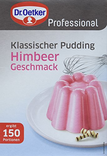 Dr. Oetker Professional Klassischer Pudding mit Himbeer-Geschmack, Puddingpulver in 1 kg Packung von Dr. Oetker