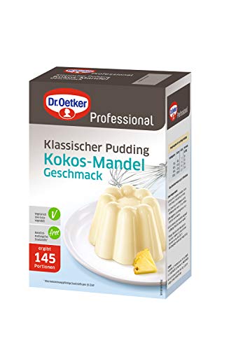 Dr. Oetker Professional Klassischer Pudding mit Kokos-Mandel-Geschmack, Puddingpulver in 1 kg Packung von Dr. Oetker