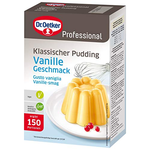 Dr. Oetker Professional Klassischer Pudding mit Vanille-Geschmack, Puddingpulver in 1 kg Packung von Dr. Oetker