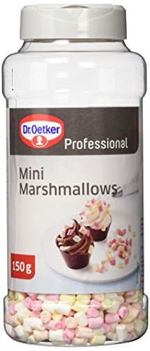 Dr. Oetker Professional Mini Marshmallows, 4 Farben, 1 x 150 g Dose, Glutenfrei von Dr. Oetker