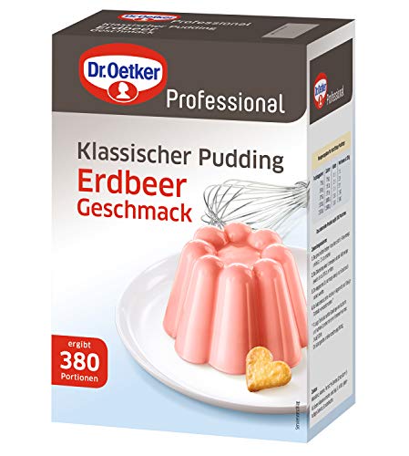 Dr. Oetker Professional Klassischer Pudding mit Erdbeer-Geschmack, Puddingpulver in 2,5 kg Packung von Dr. Oetker