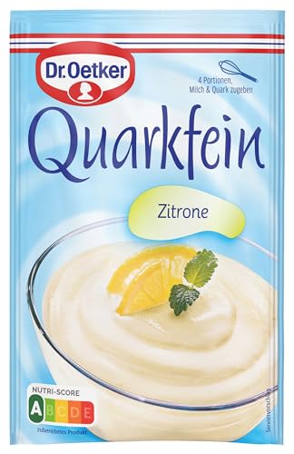 Dr. Oetker Quarkfein Zitrone 14er Pack, 14 x 57 g Dessertpulver für eine Quarkspeise Zitrone von Dr. Oetker
