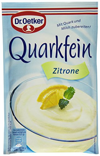 Dr. Oetker Quarkfein Zitrone, 57 g Dessertpulver für eine Quarkspeise Zitrone von Dr. Oetker