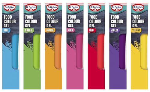 Dr. Oetker Rainbow Food Colouring Set mit 7 Farben, konzentrierte Gel-Lebensmittelfarbe, einfach zu verwendende Quetschtuben, verwandeln Sie einfarbige Kuchen in helle, auffällige Kreationen. Dr. Oetker Rainbow Food Colouring Set mit 7 Farben, konzentrierte Gel-Lebensmittelfarbe, einfach zu verwendende Quetschtuben, verwandeln Sie einfarbige Kuchen in helle, auffällige Kreationen. von Dr. Oetker