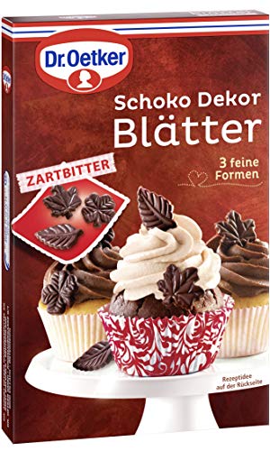 Dr. Oetker Schoko Dekor Blätter Zartbitter, 9er Pack (9 x 60 g) von Dr. Oetker