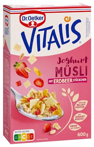 Dr. Oetker Vitalis Joghurtmüsli: Frühstücksmüsli & für Zwischendurch, hervorragend mit Milch, Joghurt oder Obst, 6er Packung, (6 x 600g) von Dr. Oetker