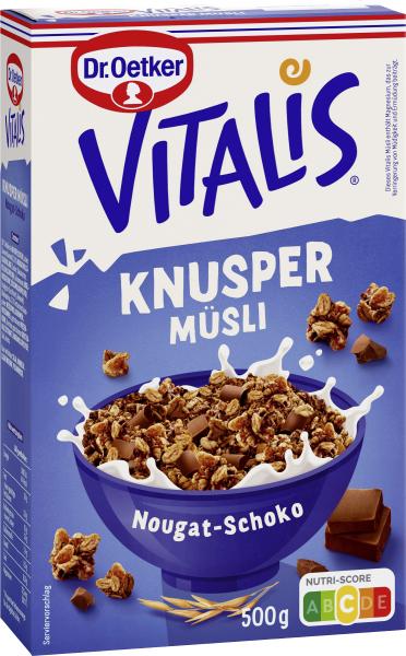 Dr. Oetker Vitalis Knusper Müsli Nougat-Schoko Dr. Oetker Vitalis Knusper Müsli Nougat-Schoko von Dr. Oetker