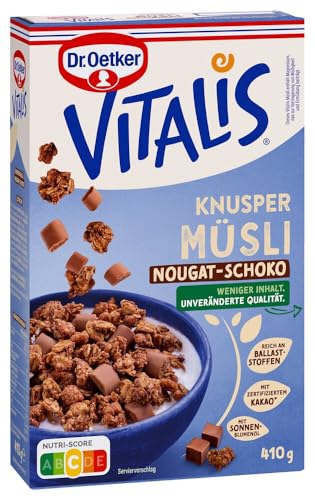 Dr. Oetker Vitalis Knuspermüsli Nougat-Schoko 5er Pack, (5 x 410g) von Dr. Oetker