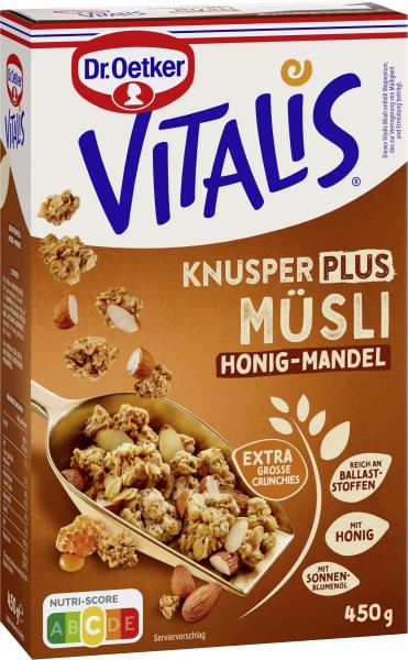 Dr. Oetker Vitalis Knuspermüsli Plus Honig-Mandel von Dr. Oetker