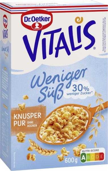 Dr. Oetker Vitalis Weniger süß Knusper Pur Müsli von Dr. Oetker