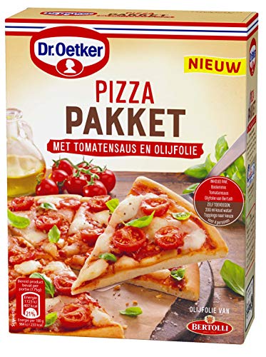 Dr.Oetker Pizza pakket compleet met pizzabodem mix, tomatensaus en olie (6x 615g multipack), pakket geschikt voor 1 bakplaat pizza of 2 ronde pizza's 4.073 kg von Dr. Oetker