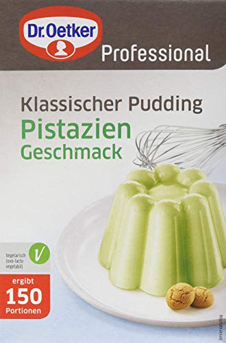Dr. Oetker Professional Klassischer Pudding mit Pistazien-Geschmack, Puddingpulver in 1 kg Packung von Dr. Oetker