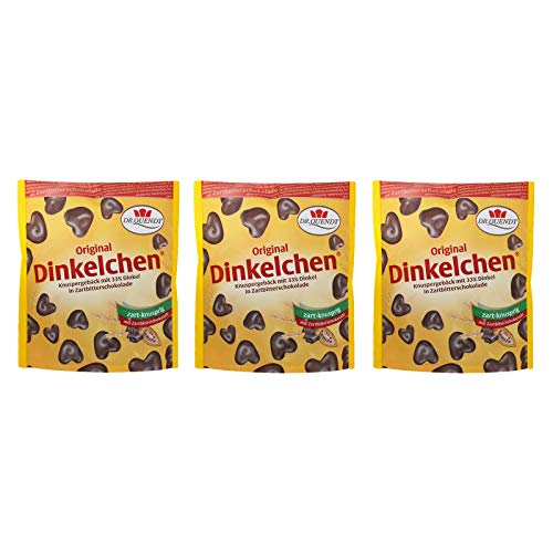 3er Pack Dr. Quendt Dinkelchen Zartbitter (3 x 85 g) Knabbergebäck Knabbersnack Knuspersnack DDR Ostprodukt von Dr. Quendt